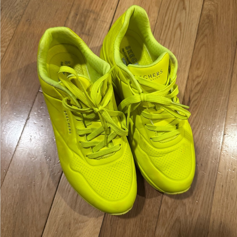 Skechers Bright Yellow Wide Fit Sneakers